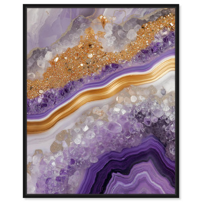 Art mural améthyste sur toile Gemstone Labyrinth II par Art Remedy