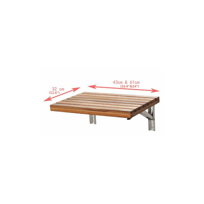 Shoren 24" Teak Wood Wall Mounted Shower Seat