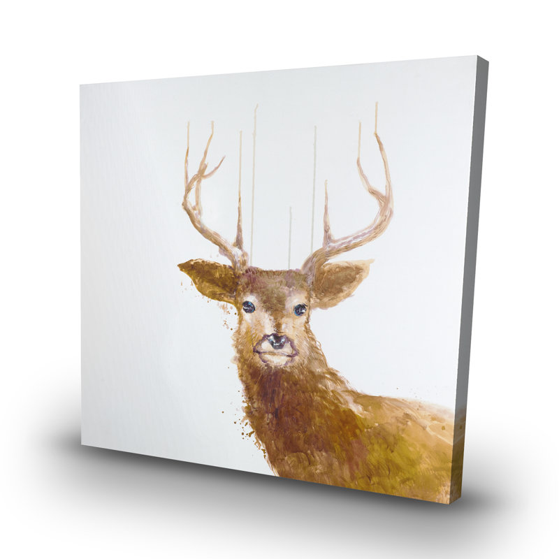 Abstract deer - 32"x32" art on canvas