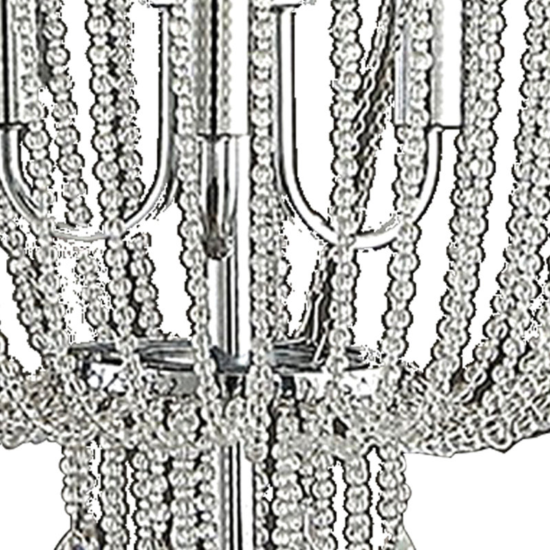 Kaylien Chrome Crystal Chandelier Table Lamp