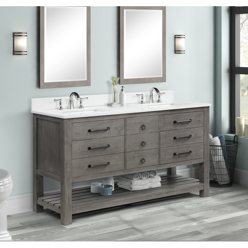 Ensemble de meuble-lavabo double 61 po Plante