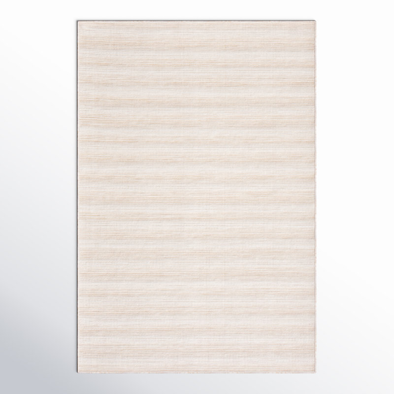 Abeda Sandy Beige Area Indoor/Outdoor Area Rug, Rectangle 5'1" x 7'6"
