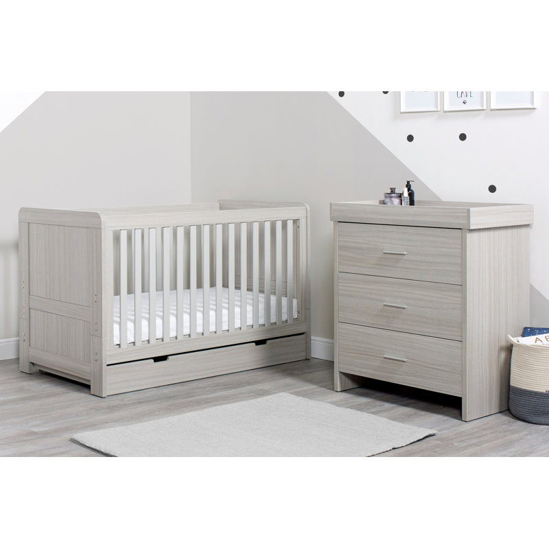 Pembrey 2 Piece Furniture Set, Under Drawer and Premium Sprung Mattress - Ash Grey, Ash Grey
