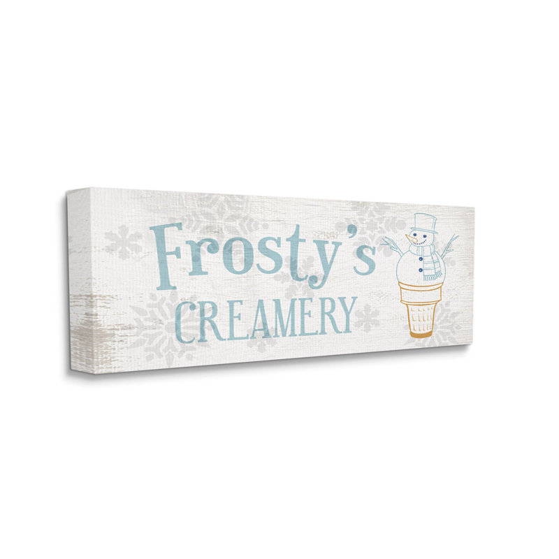 «Frosty Creamery Winter Ice Cream» par Lil 'Rue, H 13 po x l 30 po x P 1,5 po