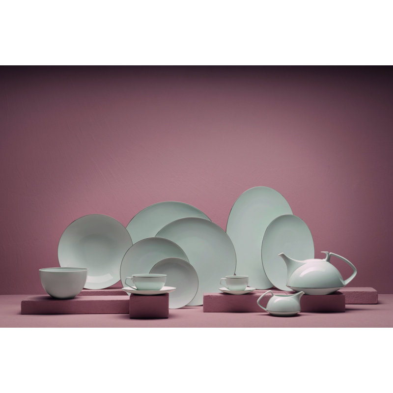 TAC Porcelain Dinner Plate, Platin