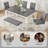 6-Piece Dining Table Set with Bench and Chairs
