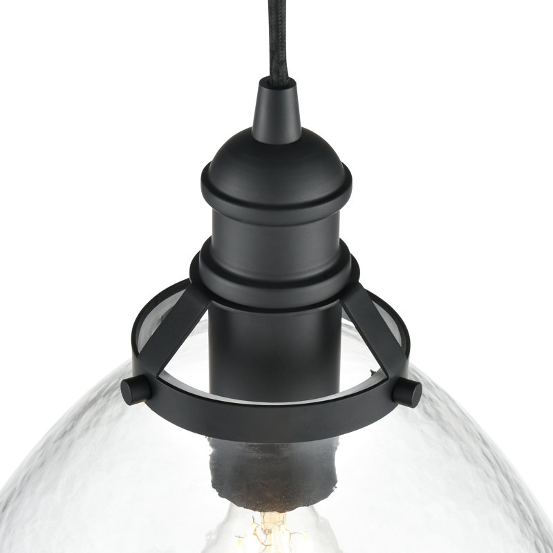 Luminaire suspendu 1 lumière Aloni, Noir mat