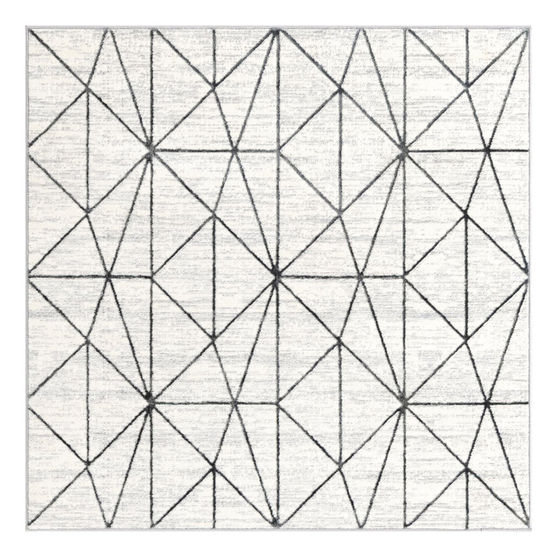 Nuangola Geometric Indoor Rug, Square 5'3"