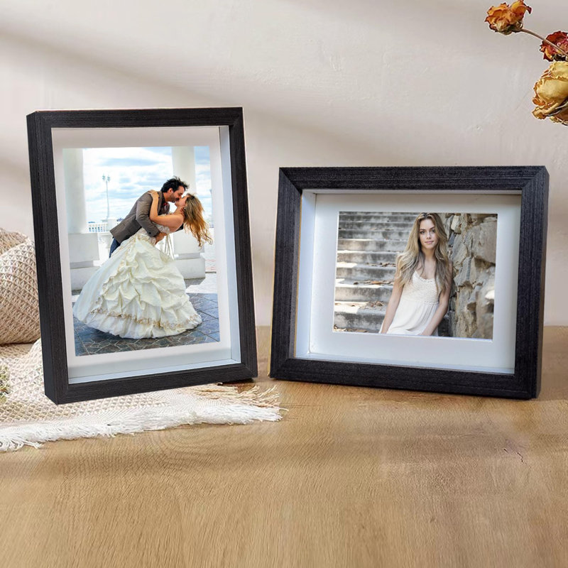 5X7 Shadow Box Frame Small Shadow Box Display Case 4 Pack Black Picture Frame Glass Surfaces Internal Depth 0.6 Inch For Wall Or Tabletop