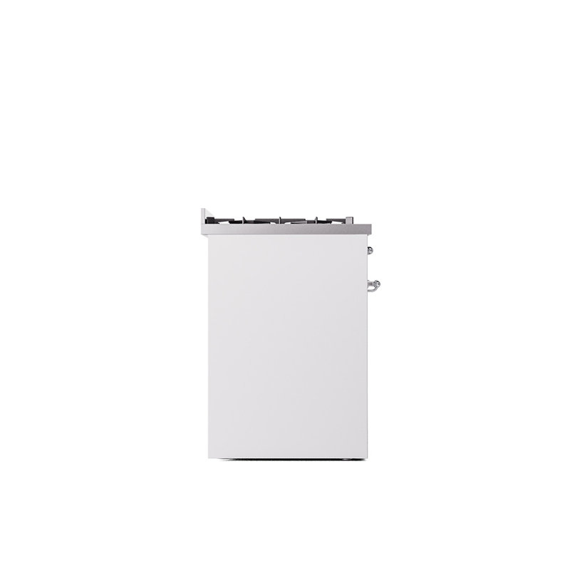 Cuisinière à double carburant 30 po ILVE Nostalgie II, Gaz naturel, Blanc/chrome