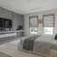 Zebra Blinds Window Dual Layer Roller Shades, Cordless Horizontal Blind, Bedroom, Privacy, 72" L-13844931-13844977