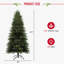 Winterfest North Valley Spruce Pre-lit Christmas Tree Pre-Lit Slim Fraser Fir Artificial XMas Tree with 350 UL Listed Clear Lights-127569898