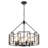 6 - Light 24.02" Dimmable Large Modern Industrial Metal Geometric Drum Hollow Chandelier for Living Room Kitchen Island Foyer Bedroom-1458401605