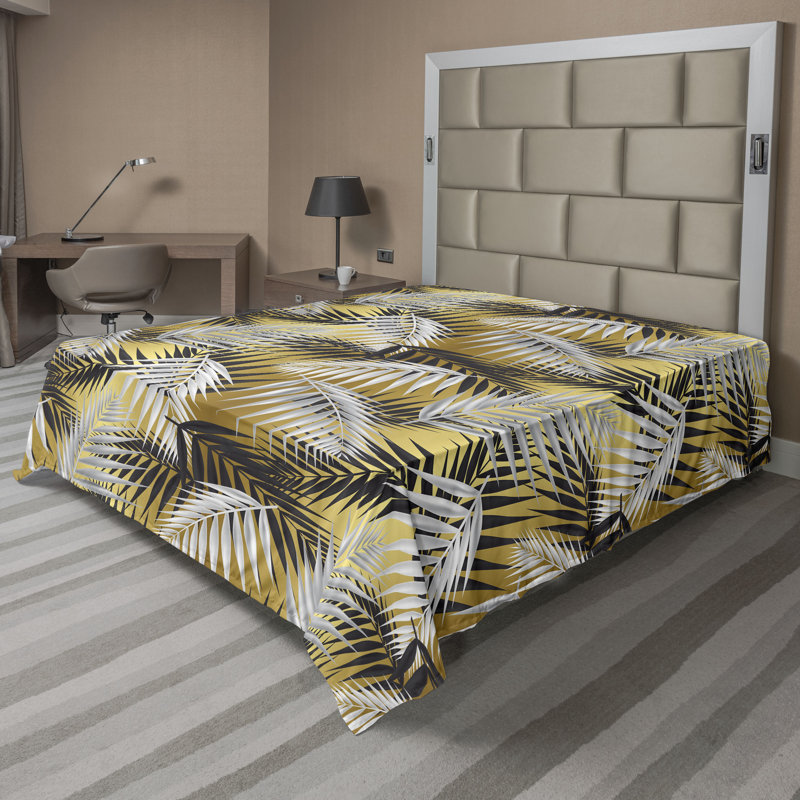 Drap floral, Caramel pâle / blanc et gris
