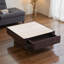 Table basse carrée moderne avec 1 tiroir