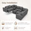 Canapé modulaire en U avec rangement Abramson-875984335