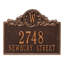 Acanthus Monogram 3-Line Wall Address Plaque-377949267-377949270