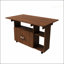 Table pliante multifonctionnelle avec tablettes et roulettes de rangement, table de salle à manger pliable de 47 pouces pour les petits espaces, bureau compact pour la cuisine, dortoir, bureau