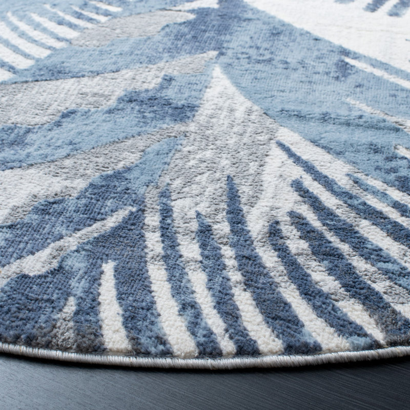 Eltingville Performance Abstract Rug, Round 6'7"