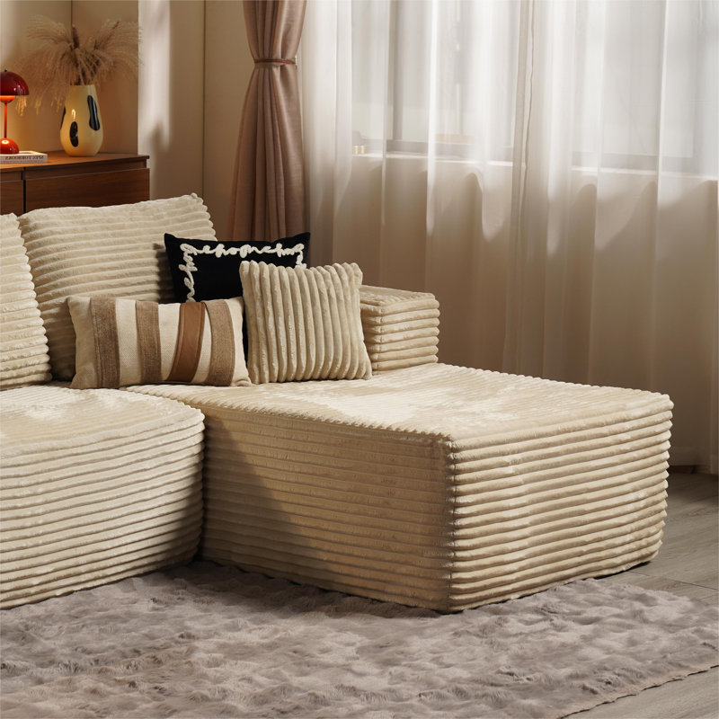 Canapé modulaire Boneless, Gris/beige