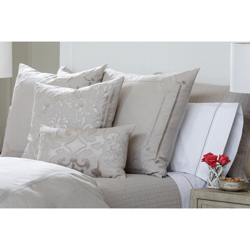 Louie Square Pillow Cover & Insert, Raffia