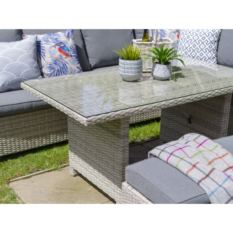 LG Outdoor Provence 7 seater rattan corner sofa set