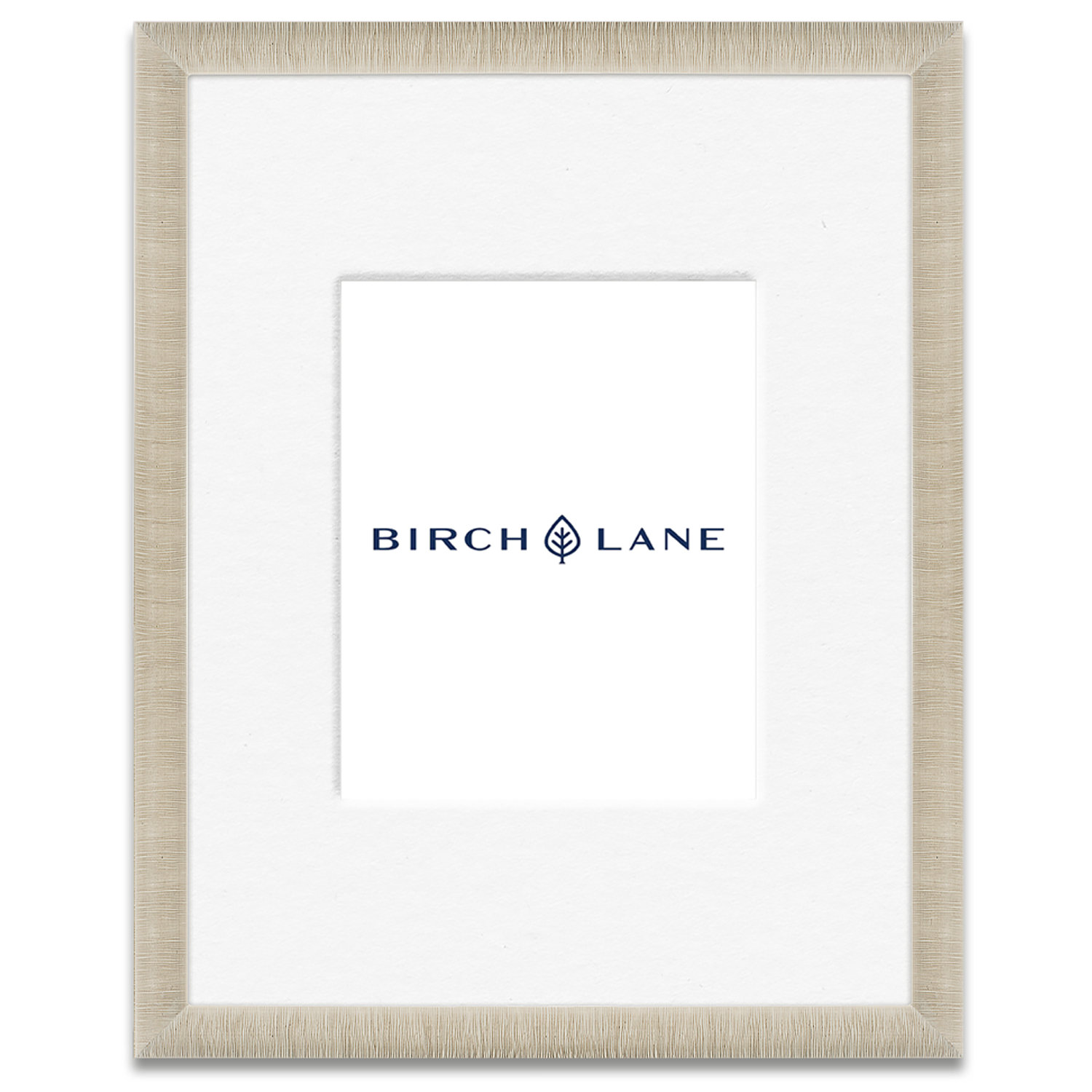Chopra Wood Picture Frame with Mat, Bone, 8" x 10"