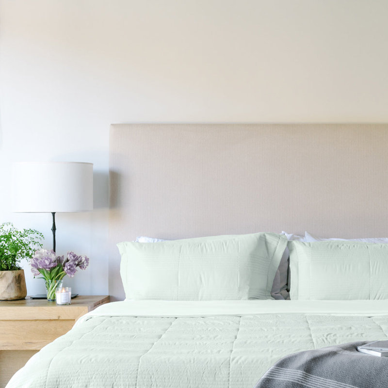 Couverture matelassée Basics Amelia, Couvre-lit très grand, Sauge