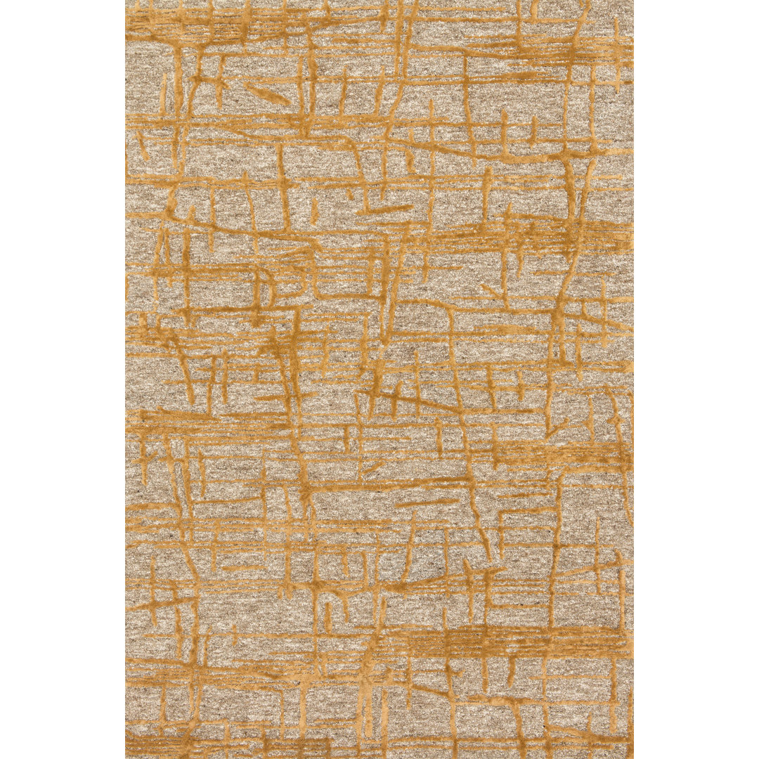 Rusch Hand-Tufted Gold Area Rug Orren Ellis Rug 