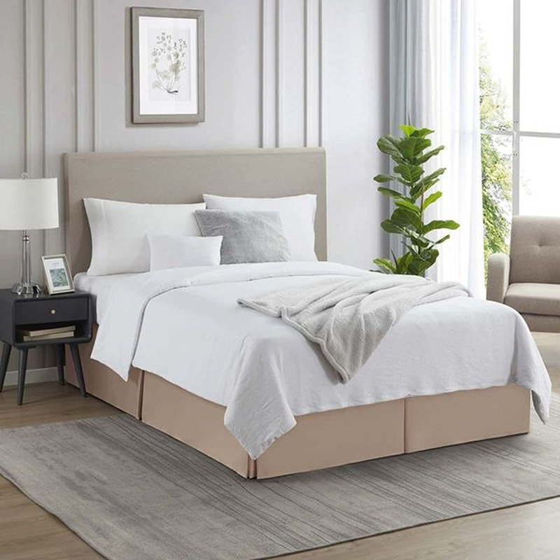 Luxury Pleated 14" Bed Skirt, Taupe, Full