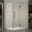 Compartiment de douche sans aucun cadre avec tablettes Avalux GS-674181459-674181460