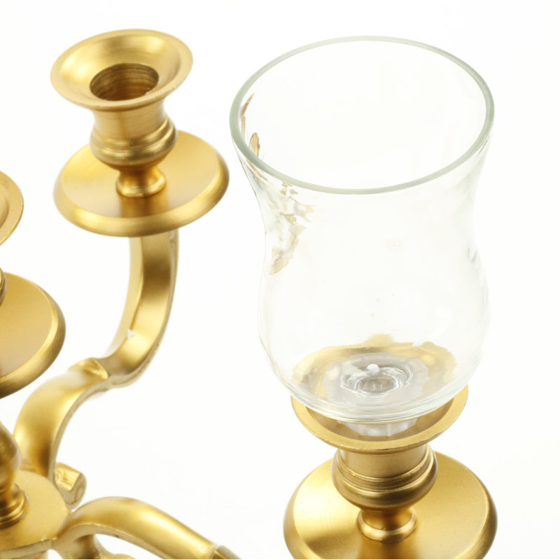 Bougie ouragan en verre, H 5''