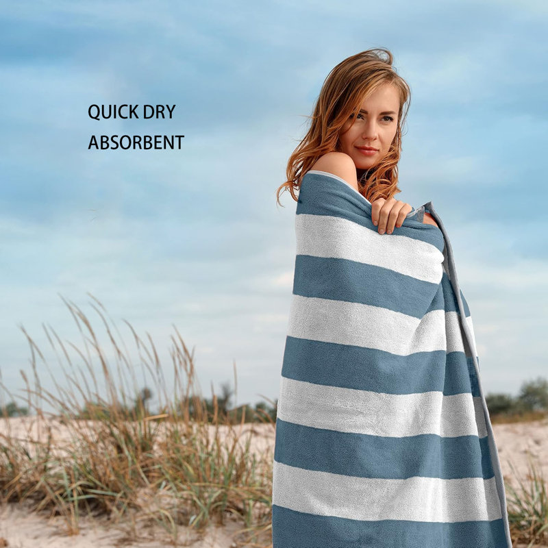 100% Cotton Beach Towel, Sea Glass Green