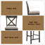 Ensemble de chaises à hauteur de comptoir Martha II en lin brun clair et gris vieilli (ensemble de 2)
