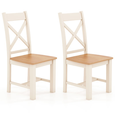 Modern Wooden Dining Chairs w/ High Back Rubber Wood Frame Armless by Gracie Oaks