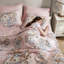 Couette King 7 pouces rose à motif floral vintage, respirante et douce, deux motifs, en microfibre, complète la parure de lit pour une chambre à coucher élégante avec des accents floraux, confortable et légère, douce et assortie à la décoration.