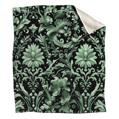 Floral Damask Pattern Blankets