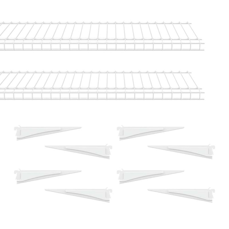 ShelfTrack SuperSlide Wire Shelf (2 Pieces) and ShelfTrack 12 in. Shelf Bracket (8 Pieces)