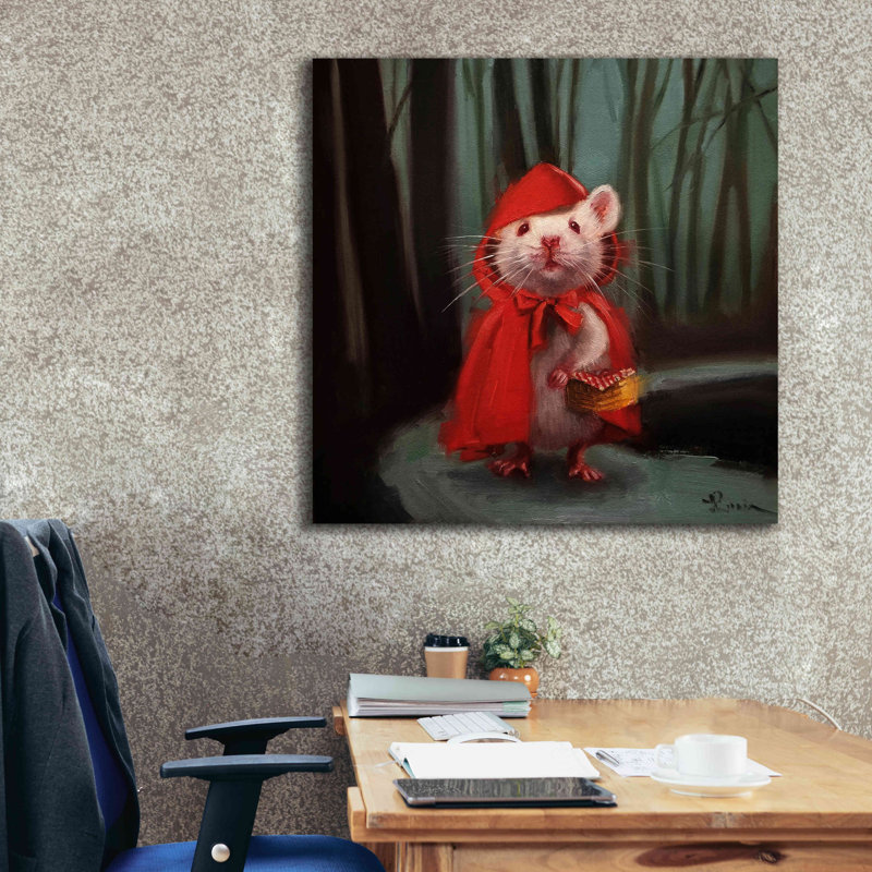 «Little Red» par Lucia Heffernan, H 37 po x l 37 po x P 1,5 po