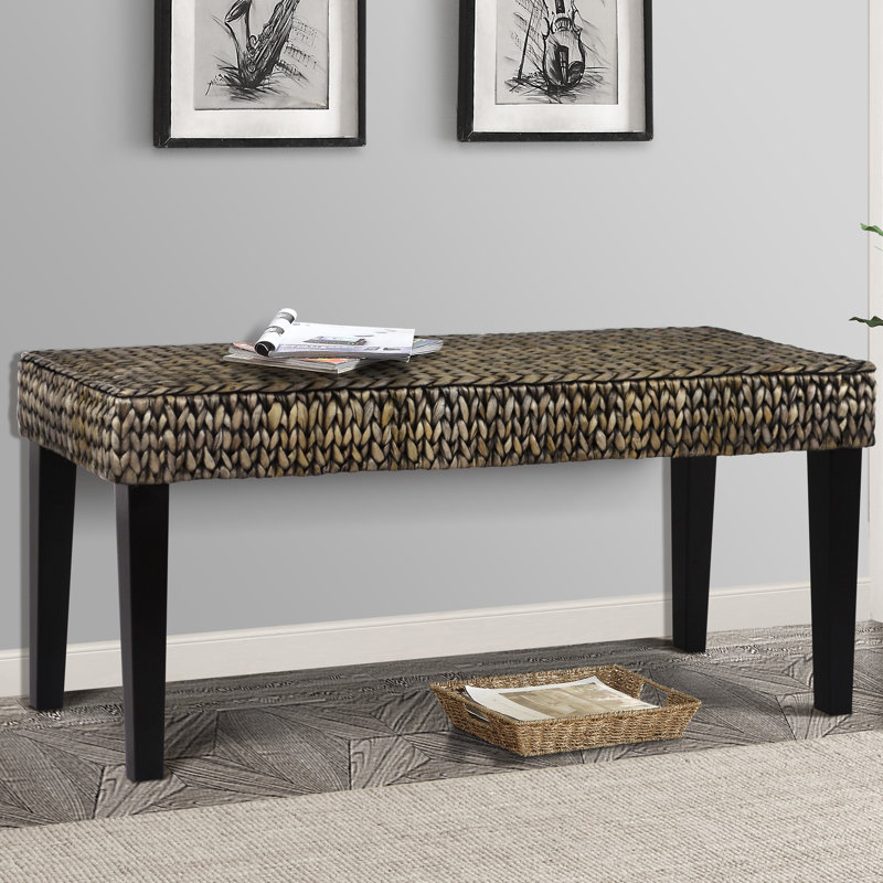 Banc en osier Northside, Patine Gris Argenté