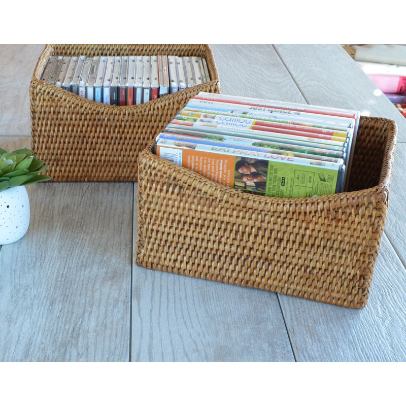 Panier en rotin Everard, Brun miel