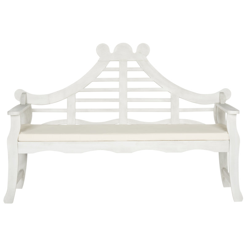 Banc de jardin en bois Cullins, Blanc antique