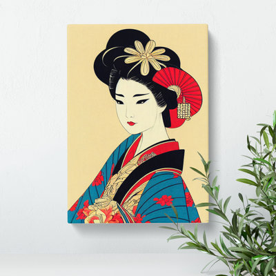 A Gorgeous Geisha - Wrapped Canvas