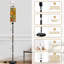  Lampe sur pied 68,5 "à forme géométrique rétro à forme carrée et à intensité variable avec abat-jour en lin et ampoule DEL incluse