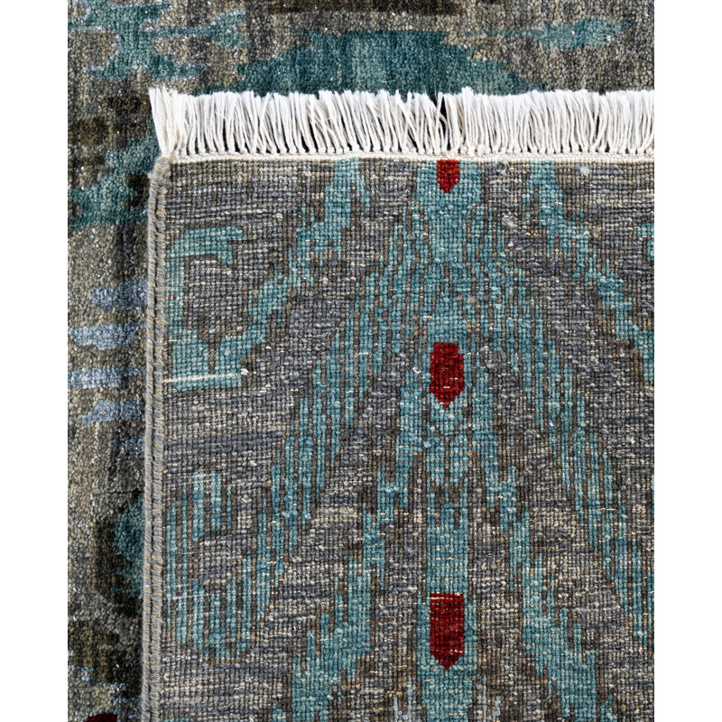 Overdyed One-of-a-Kind 8' 10" X 12' 1" Hand Knotted Area Rug