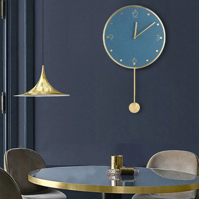 Simple Swing Clock with Pendulum Wall Decor for Home Office Decoration
