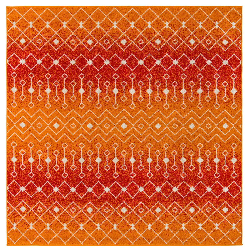 Abstract Indoor Rug, Square 7'10"