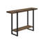 Table d'appoint, console, vestibule, étroit, canapé, stratifié brun, métal noir, contemporain, moderne