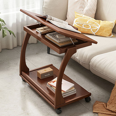 Modern minimalist adjustable and mobile End Table by Red Barrel Studio