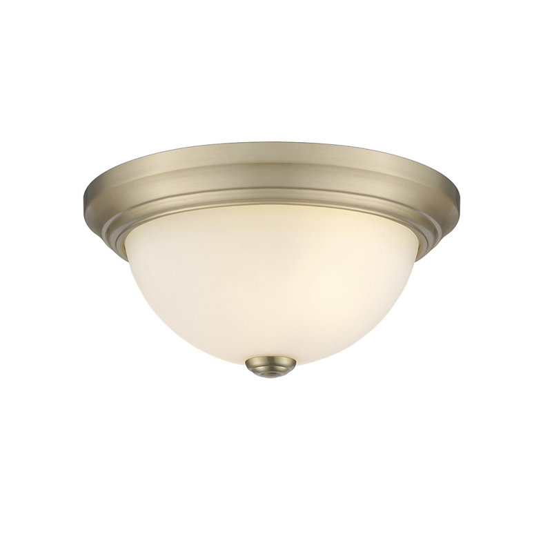Plafonnier encastré 11 po 2 lumières Andrew-Joseph, Or moderne